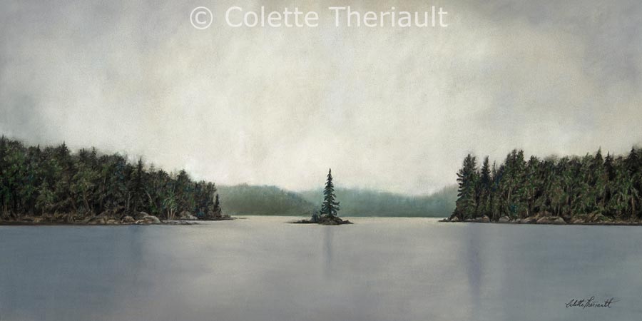 Island mist painting by Colette Theriault
